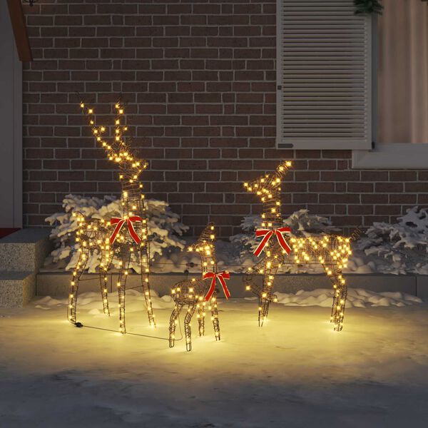 vidaXL Renfamilj 3 pcs Varmvit 67 x 26 x 127 cm Rotting