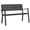 vidaXL Tr&auml;dg&aring;rdsb&auml;nk Svart 118 x 54 x 77cm St&aring;l