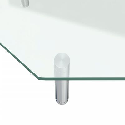 vidaXL Skärmställ 60x26x8,6 cm genomskinligt glas