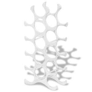 vidaXL Vinst&auml;ll f&ouml;r 15 flaskor aluminium silver