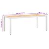vidaXL Tr&auml;dg&aring;rdsbord vit 190x90x75 cm konstrotting massivt akaciatr&auml;