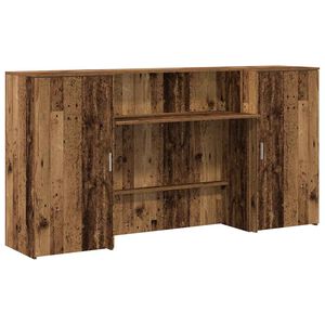 vidaXL Receptionsdisk gr&aring; sonoma 200x50x103,5 cm konstruerat tr&auml;