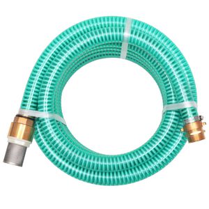vidaXL Sugslang med koppling i m&auml;ssing 3 m 25 mm gr&ouml;n