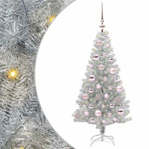 vidaXL Julgran Silver 120 cm PET