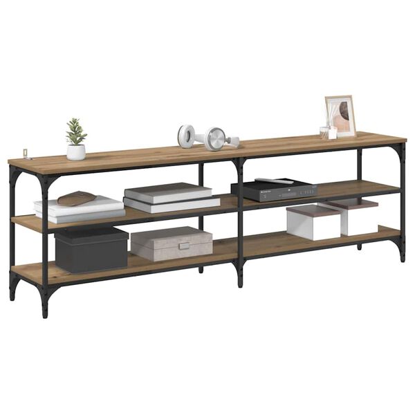 vidaXL TV-sk&aring;p Artisan Ek 160 x 30 x 50 cm Konstruerat tr&auml; och j&auml;rn