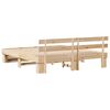 vidaXL S&auml;ngram med huvudgavel Brun 180 x 200 cm Massiv furu