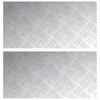 vidaXL Trappsteg 2 st 60 x 30 cm Silver Aluminium Rektangul&auml;r