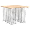 vidaXL Tr&auml;dg&aring;rdsbord gabiondesign 100x102x72 cm massivt tr&auml; furu