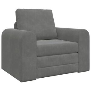 vidaXL Soffs&auml;ng M&ouml;rkgr&aring; 98 x 71 x 83 cm Sammet