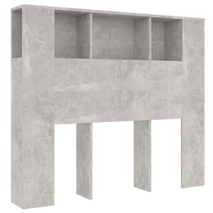 vidaXL S&auml;nggavel med f&ouml;rvaring betonggr&aring; 120x18,5x102,5 cm