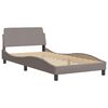 vidaXL Bed Frame without Mattress "Hvar" Taupe 100x200 cm Fabric