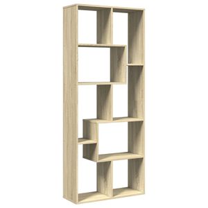 vidaXL Bokhylla/Rumsavdelare sonoma-ek 67x25x161,5 cm konstruerat tr&auml;