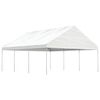 vidaXL Paviljong med tak vit 6,69x5,88x3,75 m polyeten