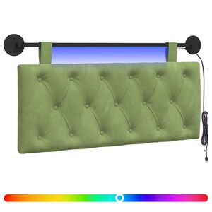 vidaXL H&auml;ngande s&auml;nggavel Med LED-lampa Ljusgr&ouml;n Sammet