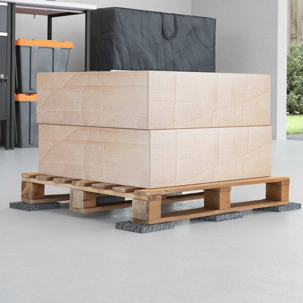 vidaXL Gummirulle Svart Gummi