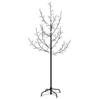 vidaXL Körsbärsträd med LED varmvit 84 lysdioder 120 cm