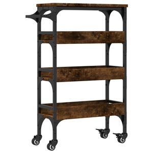 vidaXL K&ouml;ksvagn r&ouml;kf&auml;rgad ek 53x20x76 cm konstruerat tr&auml;