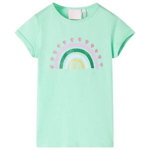 vidaXL T-shirt f&ouml;r barn stark gr&ouml;n 92