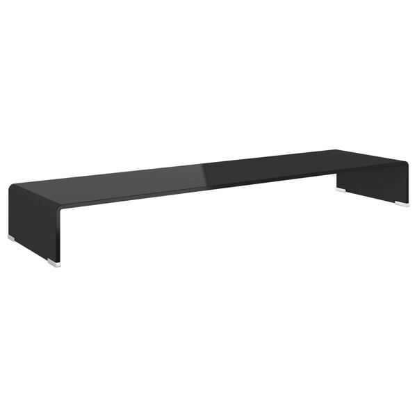 vidaXL TV-bord glas svart 110x30x13 cm