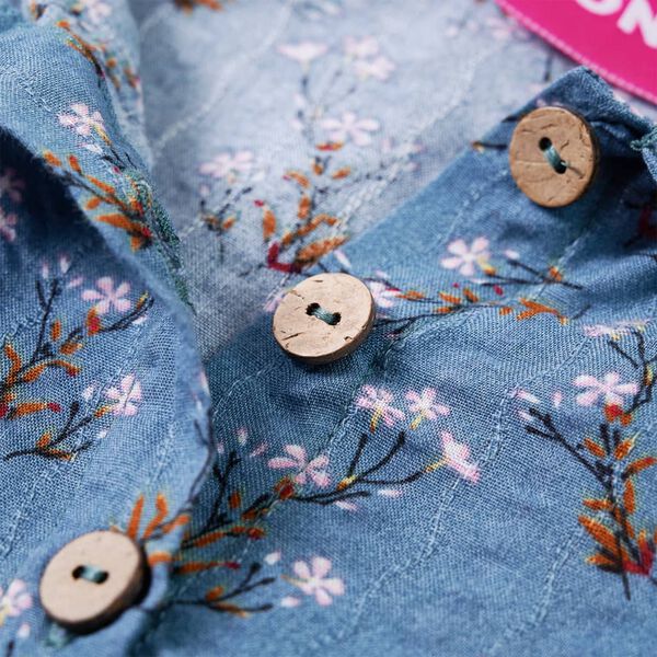 Kl&auml;nning med l&aring;nga &auml;rmar f&ouml;r barn petrolbl&aring; 140