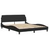 vidaXL Bed Frame "Dover" Black 160x200 cm Faux Leather