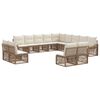 vidaXL Tr&auml;dg&aring;rdsoffset 13 pcs Beige konstrotting