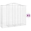 vidaXL Gabioner b&aring;gformade 5 st 200x50x160/180 cm galvaniserat j&auml;rn