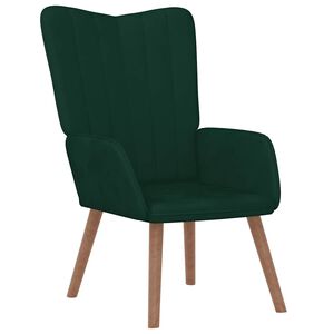 vidaXL Vilstol m&ouml;rkgr&ouml;n sammet
