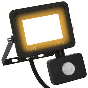 vidaXL Str&aring;lkastare med sensor 20 W LED varmvit