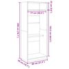 vidaXL Garderob svart 80x50x200 cm konstruerat tr&auml;