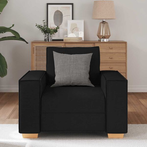 vidaXL Soffa svart 60 cm tyg