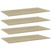 vidaXL Hyllplan 4 st sonoma-ek 100x50x1,5 cm konstruerat tr&auml;