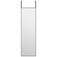 vidaXL Dörrspegel svart 30x100 cm glas och aluminium