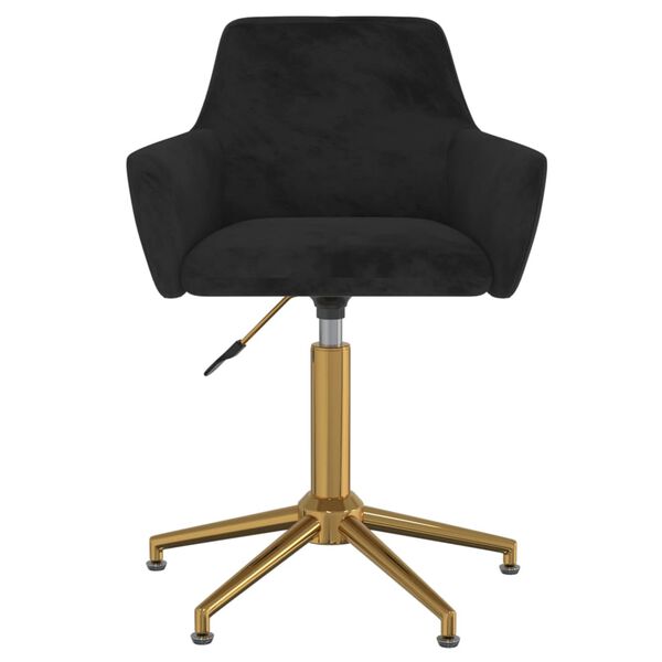 vidaXL Snurrbara matstolar 2 st svart sammet