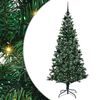vidaXL Konstgjord F&ouml;rbelyst Julgran Gr&ouml;n 210 cm PVC och metall