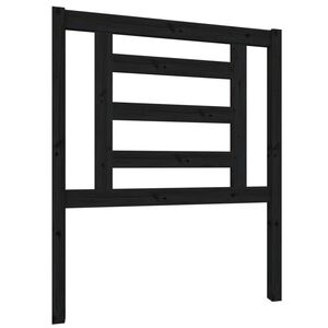 vidaXL S&auml;nggavel svart 81x4x100 cm massiv furu