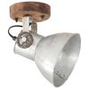 vidaXL Industriell v&auml;gglampa/taklampa 2 st silver 20x25 cm E27