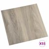 vidaXL Golvplank 55 pcs Taupe 5,11 m&sup2; PVC