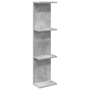vidaXL V&auml;gg hylla Betonggr&aring; 25 x 15 x 100 cm Konstruerat tr&auml;
