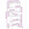 vidaXL Bokhylla Gammalt tr&auml; 76 x 33 x 188,5 cm Konstruerat tr&auml;