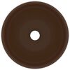 vidaXL Lyxigt runt handfat matt m&ouml;rkbrun 40x15 cm keramik