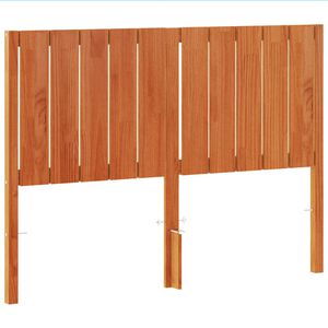 vidaXL Huvudgavel vaxbrun 135 cm massiv furu