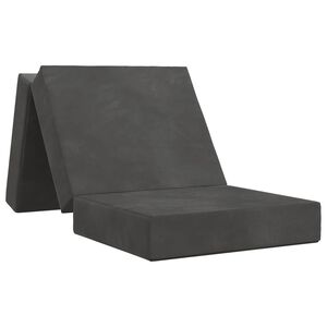 vidaXL F&auml;llbar Soffbed 90 x 67 x 45 cm M&ouml;rkgr&aring;