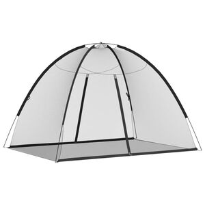 vidaXL Myggn&auml;t med d&ouml;rrar 220 mesh svart 200x150x140 cm