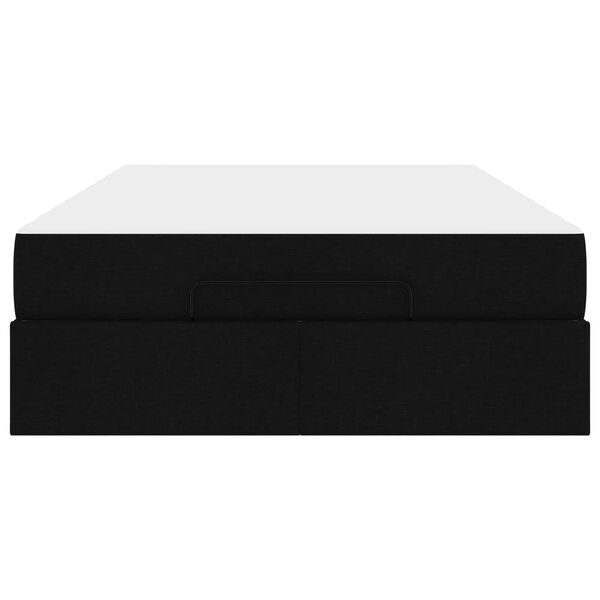 vidaXL S&auml;ngram med madrass med madrass 2 pcs Svart tyg