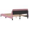 vidaXL Bed Frame with Headboard "Dover" Pink 120x200 cm Velvet