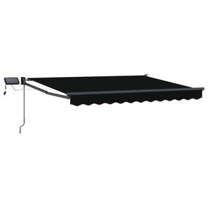 vidaXL Manuell utdragbar markis med LED-lampor 3 x 2,5 m