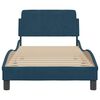 vidaXL Bed Frame with Headboard "Dover" Blue 90x200 cm Velvet
