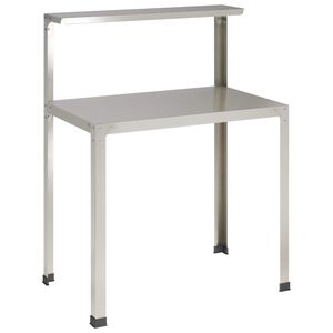 vidaXL Planteringsbord 80 x 50 x 104 cm Rostfritt st&aring;l Silver