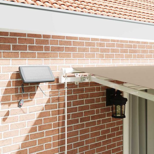 vidaXL Utf&auml;llbar markis Beige 450 &times; 300 cm Tyger och St&aring;l